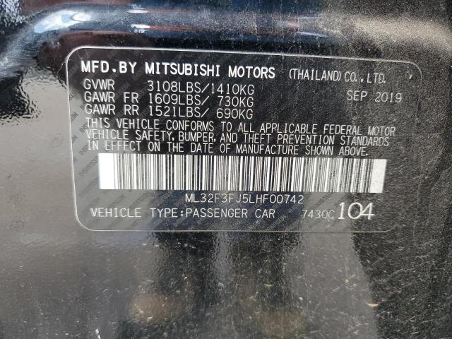 2020 MITSUBISHI MIRAGE G4 ML32F3FJ5LHF00742