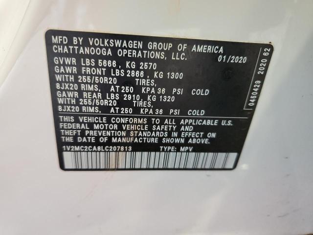2020 VOLKSWAGEN ATLAS CROS - 1V2MC2CA8LC207813