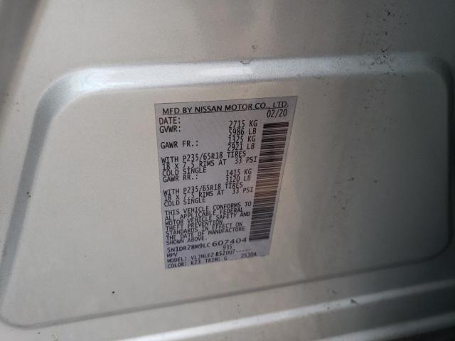 2020 NISSAN PATHFINDER - 5N1DR2BM9LC607404