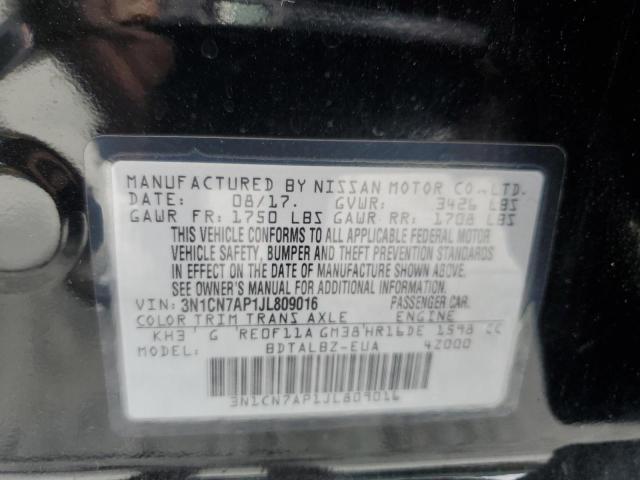 2018 NISSAN VERSA S - 3N1CN7AP1JL809016