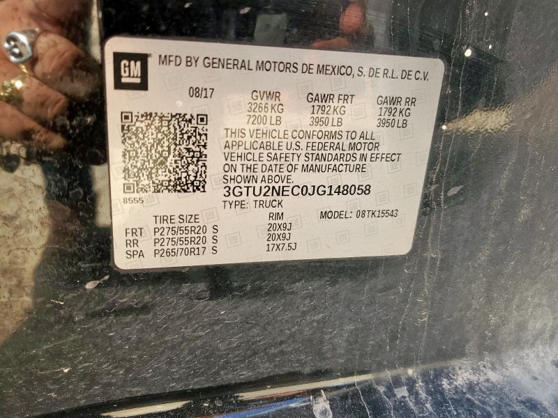 2018 GMC SIERRA K15 - 3GTU2NEC0JG148058