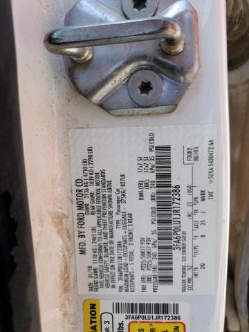 2018 FORD FUSION SE - 3FA6P0LU1JR172386