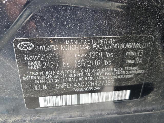 5NPEC4AC7CH427387 2012 HYUNDAI SONATA