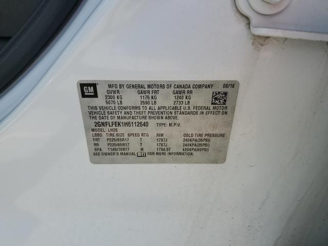 2017 CHEVROLET EQUINOX LT 2GNFLFEK1H6112640