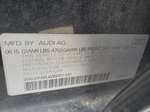 2016 AUDI A4 PREMIUM WAUAFAFLXGN001340