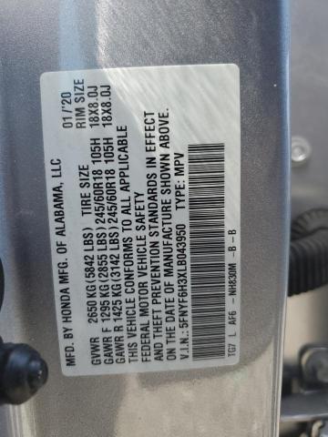 2020 HONDA PILOT EX 5FNYF6H3XLB043950