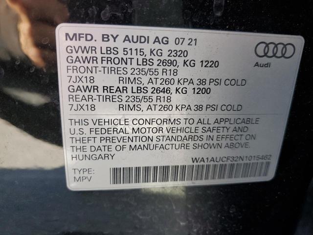 2022 AUDI Q3 PREMIUM WA1AUCF32N1015462