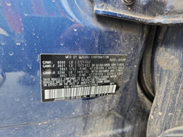 2022 SUBARU ASCENT TOU 4S4WMARD9N3422683