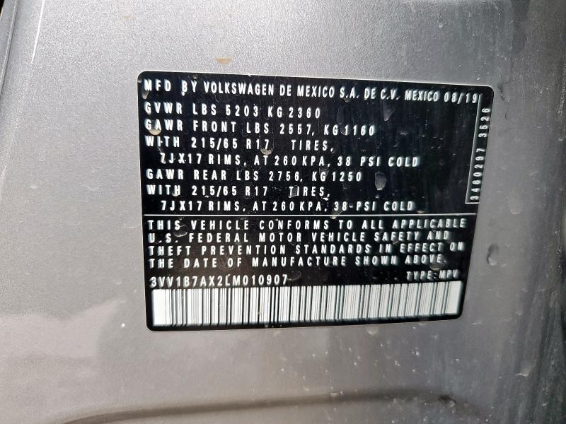 2020 VOLKSWAGEN TIGUAN S 3VV1B7AX2LM010907