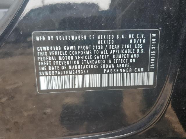 2017 VOLKSWAGEN JETTA SE - 3VWDB7AJ1HM245357
