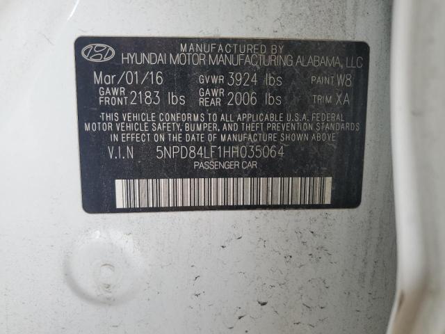 2017 HYUNDAI ELANTRA SE 5NPD84LF1HH035064