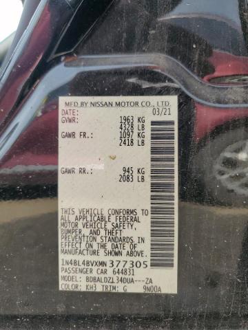 2021 NISSAN ALTIMA S - 1N4BL4BVXMN377305