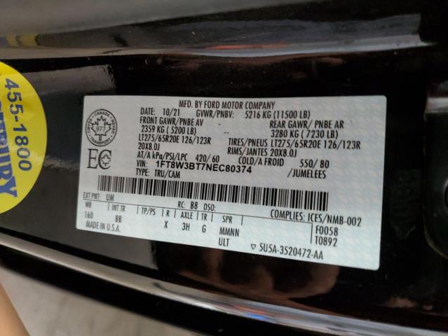 2022 FORD F350 SUPER - 1FT8W3BT7NEC80374