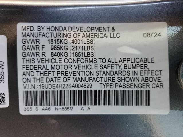 2025 ACURA INTEGRA 19UDE4H22SA004629