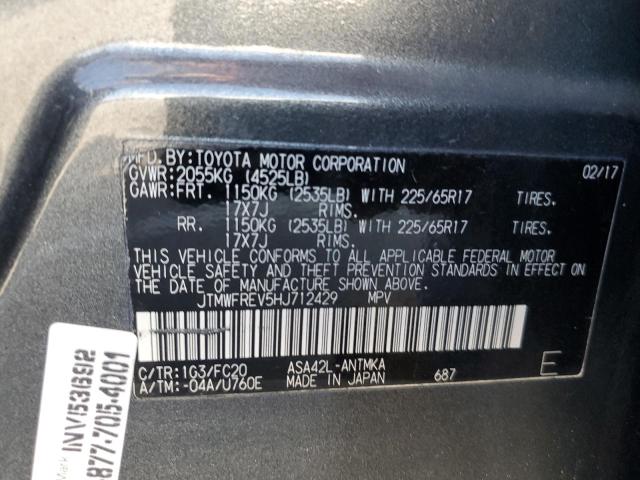 2017 TOYOTA RAV4 XLE JTMWFREV5HJ712429