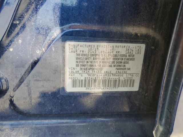 2019 NISSAN SENTRA S 3N1AB7AP6KY433997