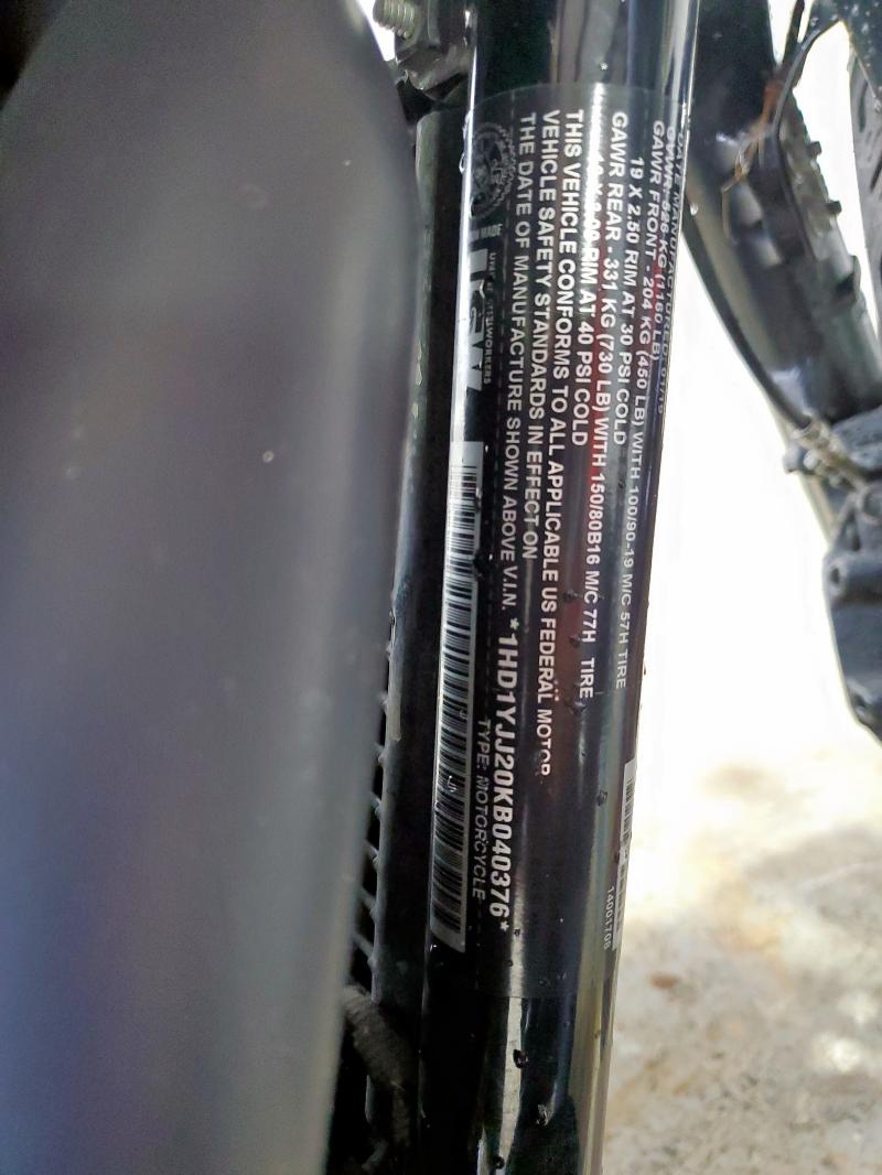 2019 HARLEY-DAVIDSON FXBB 1HD1YJJ20KB040376