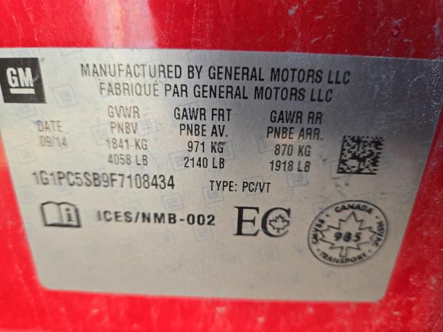 2015 CHEVROLET CRUZE LT - 1G1PC5SB9F7108434