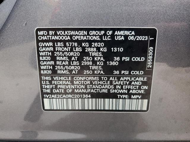 2024 VOLKSWAGEN ATLAS CROS - 1V2AE2CA0RC201364
