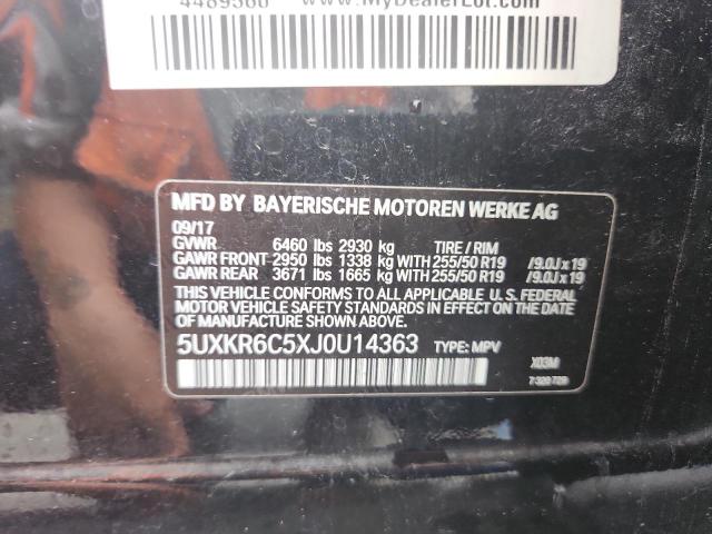 2018 BMW X5 XDRIVE5 5UXKR6C5XJ0U14363