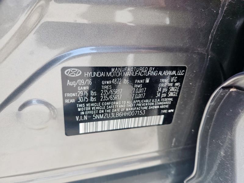 2017 HYUNDAI SANTA FE S - 5NMZU3LB6HH007153