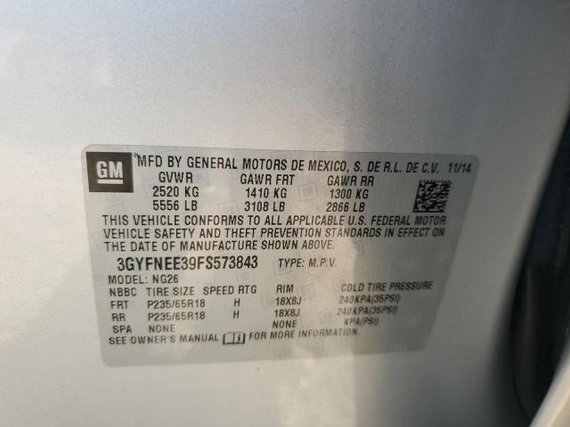 2015 CADILLAC SRX LUXURY 3GYFNEE39FS573843