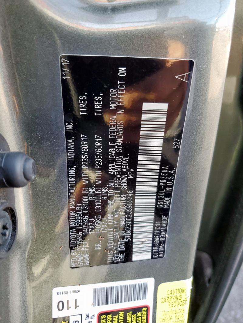 2018 TOYOTA SIENNA LE 5TDKZ3DC2JS905746
