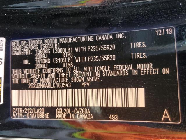 2020 LEXUS RX 350 - 2T2JZMAA8LC163543