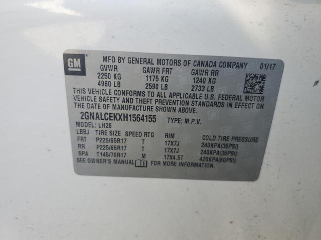 2017 CHEVROLET EQUINOX LT - 2GNALCEKXH1564155