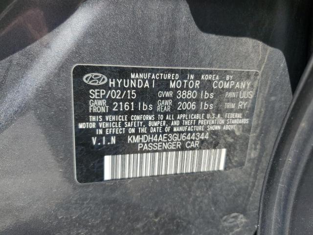 2016 HYUNDAI ELANTRA SE KMHDH4AE3GU644344