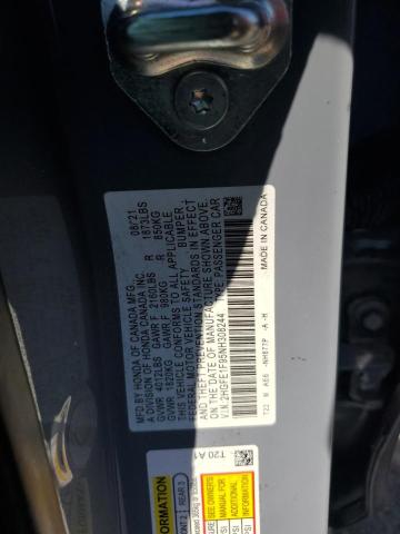 2022 HONDA CIVIC TOUR 2HGFE1F95NH308244