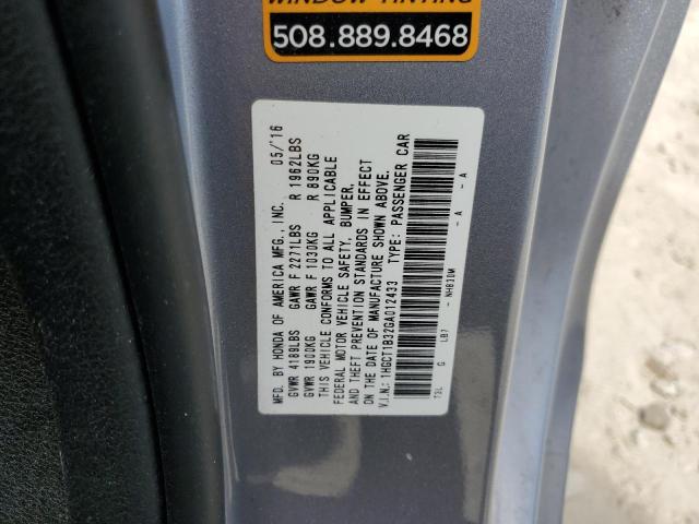 2016 HONDA ACCORD LX- 1HGCT1B32GA012433