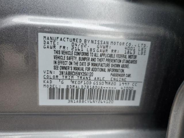 2022 NISSAN SENTRA SV 3N1AB8CV6NY264120