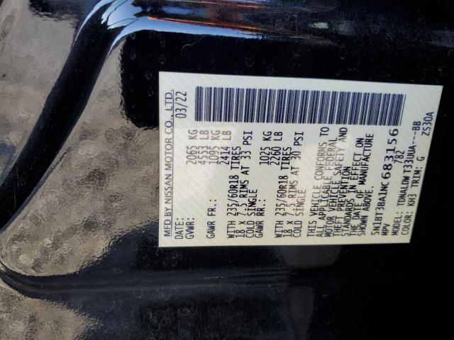2022 NISSAN ROGUE SV 5N1BT3BA1NC683156