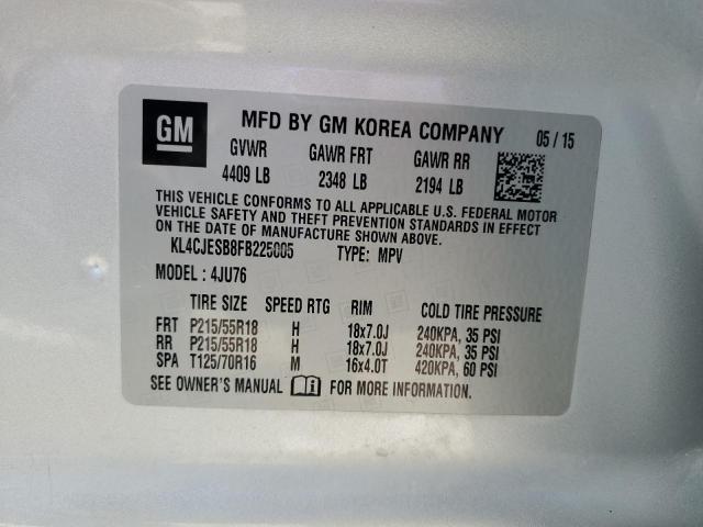 2015 BUICK ENCORE KL4CJESB8FB225005