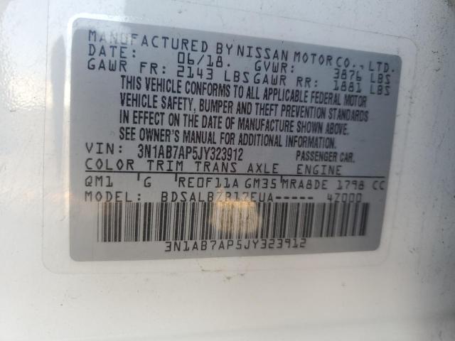 2018 NISSAN SENTRA S 3N1AB7AP5JY323912