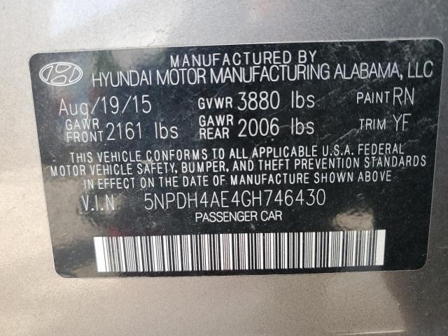 2016 HYUNDAI ELANTRA SE - 5NPDH4AE4GH746430