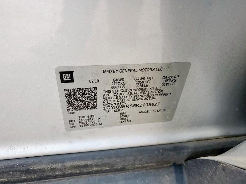 2019 CADILLAC XT5 PREMIU 1GYKNERS5KZ235627