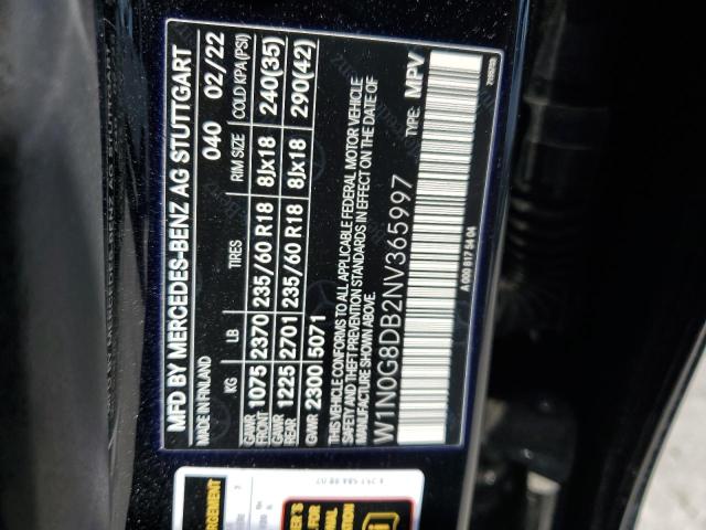 2022 MERCEDES-BENZ GLC 300 W1N0G8DB2NV365997