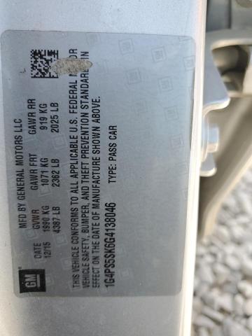 2016 BUICK VERANO 1G4PS5SK6G4138046