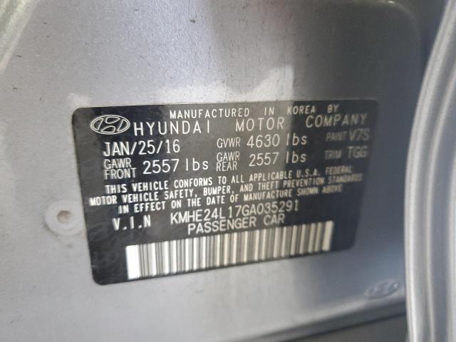 2016 HYUNDAI SONATA HYB KMHE24L17GA035291