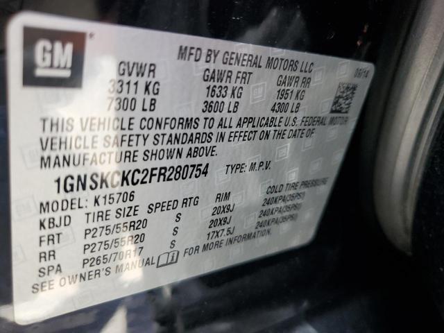 2015 CHEVROLET TAHOE K150 1GNSKCKC2FR280754