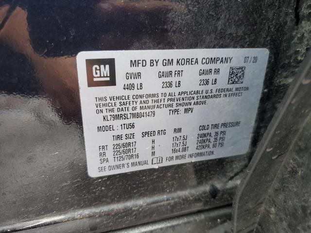 2021 CHEVROLET TRAILBLAZE - KL79MRSL7MB041479