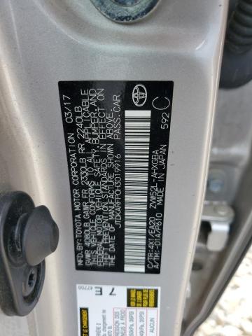 2017 TOYOTA PRIUS PRIM JTDKARFP0H3019916