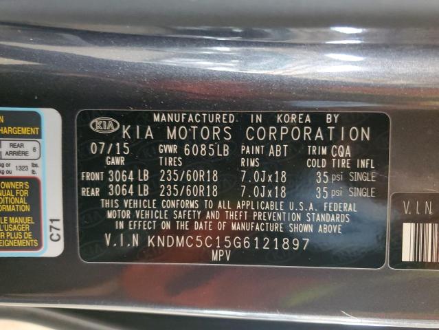 2016 KIA SEDONA EX KNDMC5C15G6121897