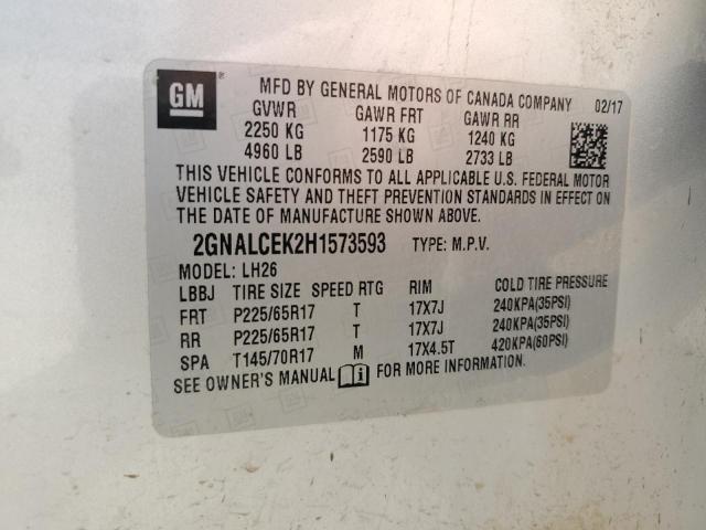 2017 CHEVROLET EQUINOX LT - 2GNALCEK2H1573593