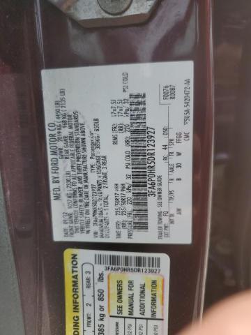 2013 FORD FUSION SE - 3FA6P0HR5DR123927