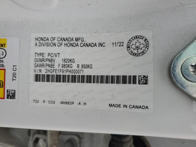 2023 HONDA CIVIC TOUR 2HGFE1F91PH000071