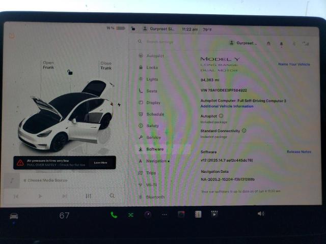 2023 TESLA MODEL Y 7SAYGDEE3PF584922