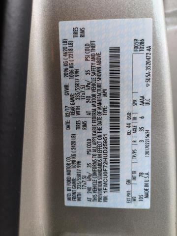 2017 FORD ESCAPE S 1FMCU0F72HUD25951